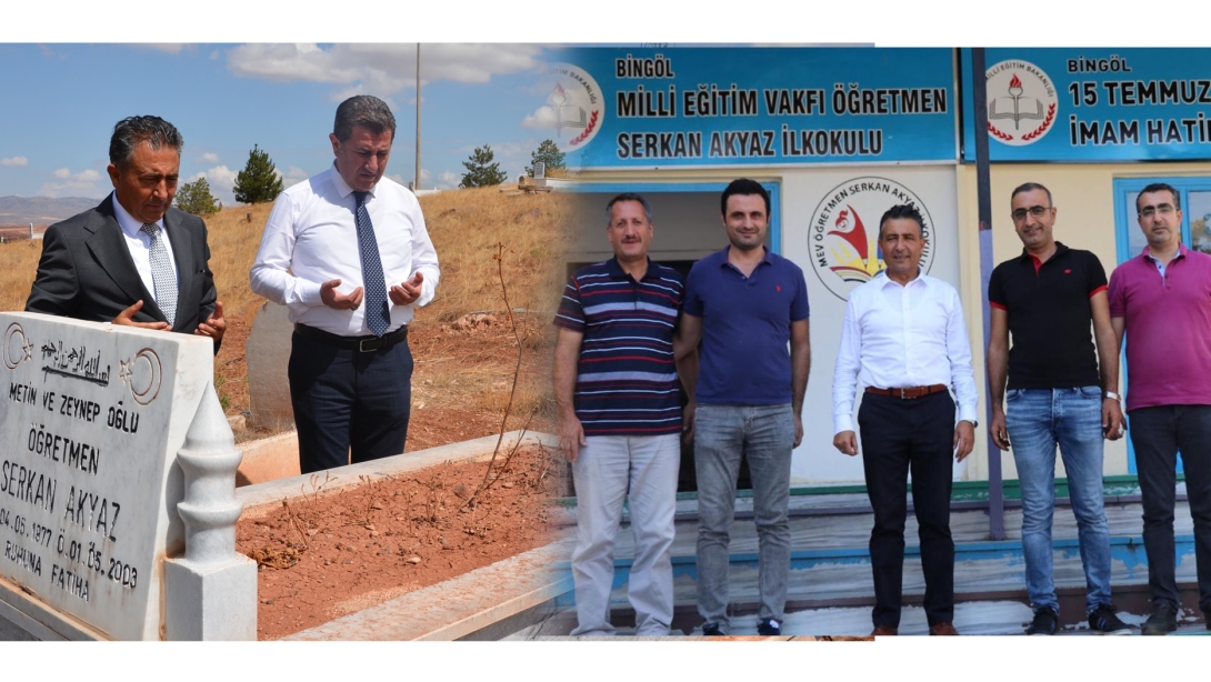 Öğrencileriyle birlikte şehadete ulaşan öğretmenimiz kabri başında dualarla anıldı